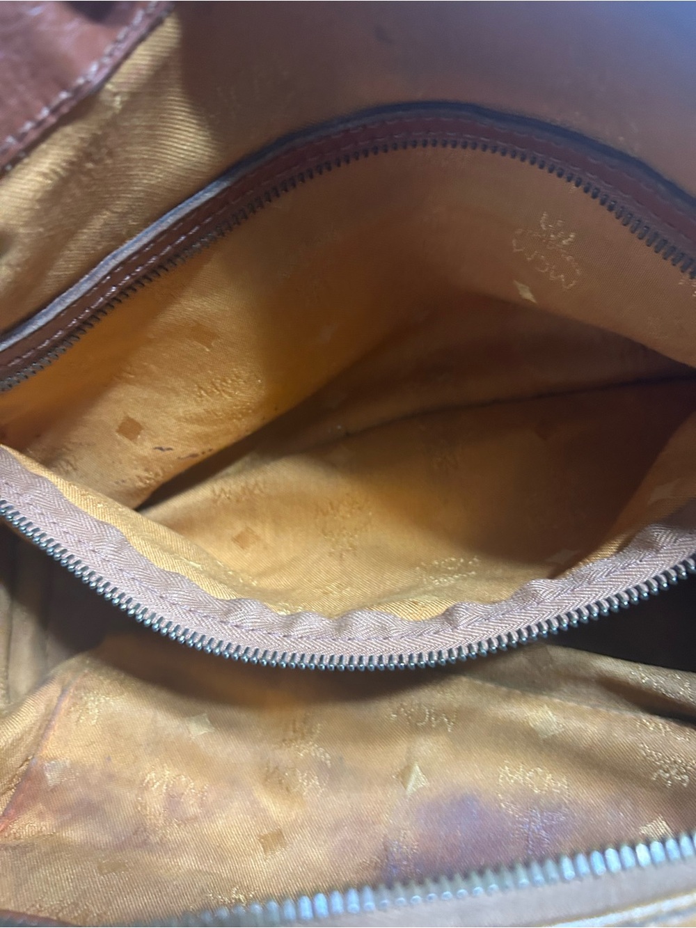 MCM Tan Visetos Monogram Satchel with Brown Handles 13x8x7 (read descript) - Picture 15 of 15